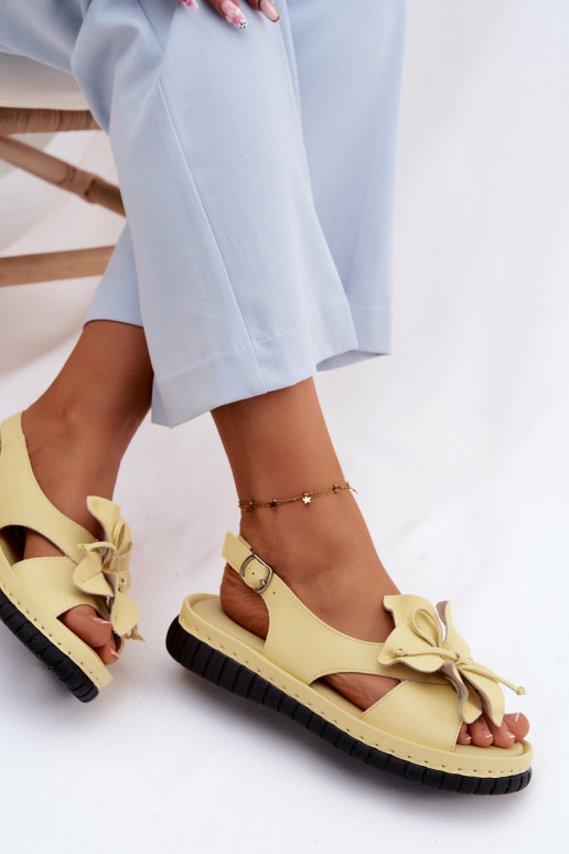 Moteriškos basutės Moteriškas Su puošniais su gėlytėmisem Vinceza 66917 geltonos spalvos