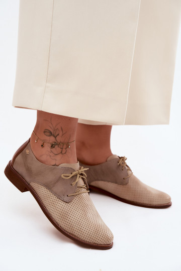 Oda batai Moteriškas Elegantiško stiliaus su raišteliais Zazoo 4238 smėlio spalvos-rudos spalvos 2