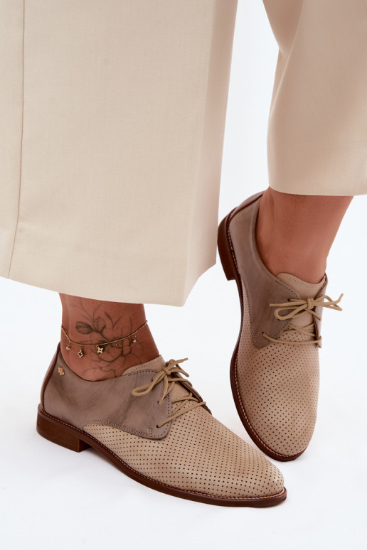 Oda batai Moteriškas Elegantiško stiliaus su raišteliais Zazoo 4238 smėlio spalvos-rudos spalvos