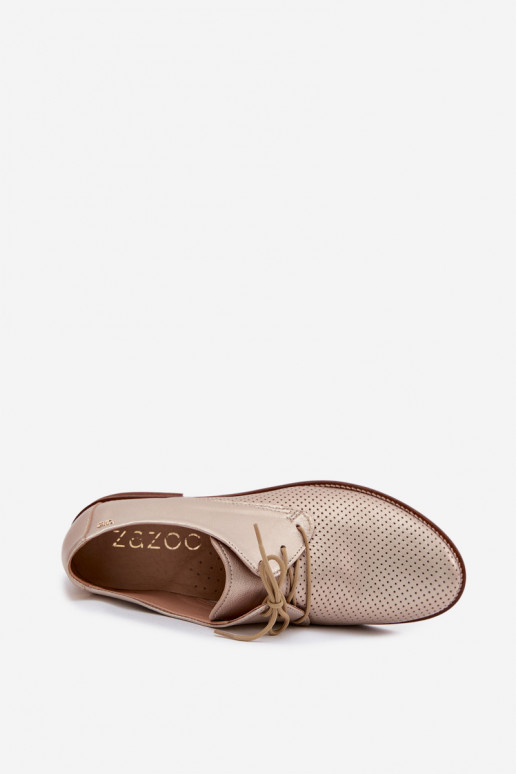 Oda batai Moteriškas Elegantiško stiliaus su raišteliais Zazoo 4238 aukso spalvos