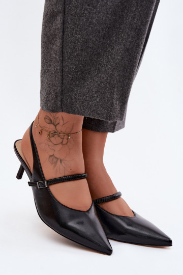 Oda Bateliai Aukštakulniai sandalai su dirželiais D&A CR61-3046 juodos spalvos 2