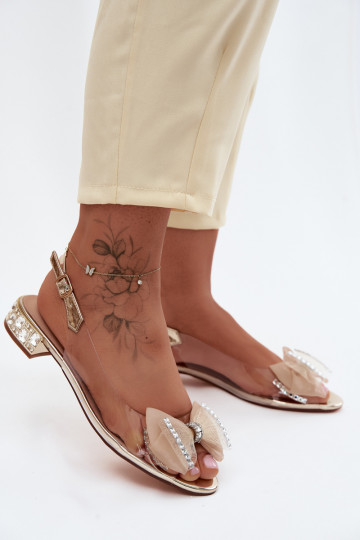 Perregimi basutės su spindinčiomis akutėmis I SiateczkoĮą Lankas D&A MR61-9004 aukso spalvos