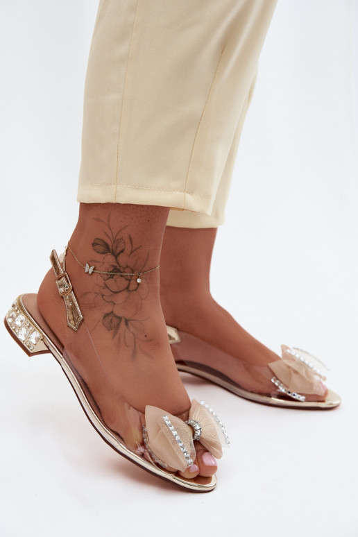 Perregimi basutės su spindinčiomis akutėmis I SiateczkoĮą Lankas D&A MR61-9004 aukso spalvos