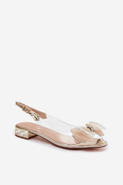 Perregimi basutės su spindinčiomis akutėmis I SiateczkoĮą Lankas D&A MR61-9004 aukso spalvos