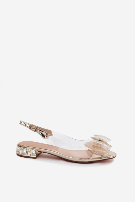 Perregimi basutės su spindinčiomis akutėmis I SiateczkoĮą Lankas D&A MR61-9004 aukso spalvos