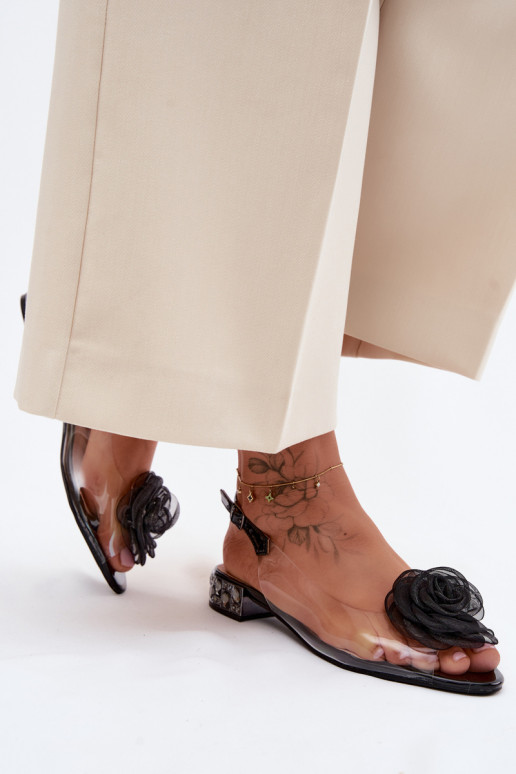 Moteriškos basutės PerregimisuRožė D&A MR61-9003 juodos spalvos