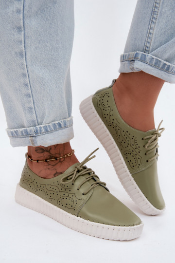 su aužūro elementais batai Moteriškas su raišteliais žalios spalvos Pearla