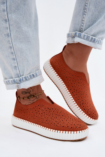 su aužūro elementais Įsispiriamo modelio batai su platforma oranžinės spalvos Glamma 2