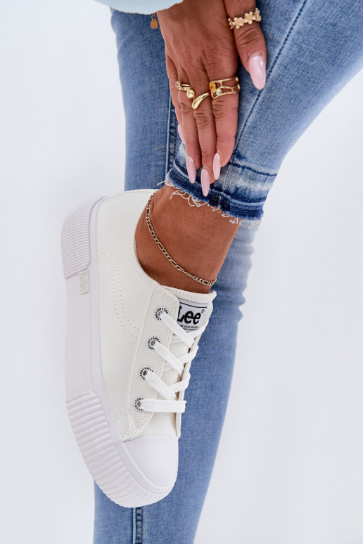 Laisvalaikio bateliai su platforma LEE ISLA C INOMEN LOIN 50261002.1FG baltos spalvos