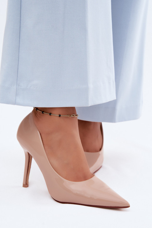 Klasikiniai lakuoti aukštakulniaisuImitacji Skóry smėlio spalvos Odira