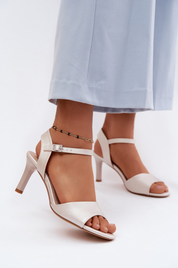 Moteriškos basutės Įjungta Smukłym Obcasie Sergio Leone SK347 sidabro spalvos 2