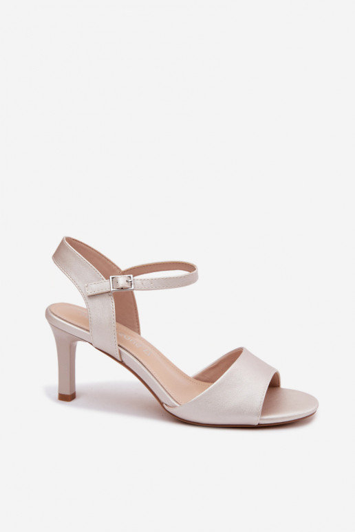 Moteriškos basutės Įjungta Smukłym Obcasie Sergio Leone SK347 sidabro spalvos