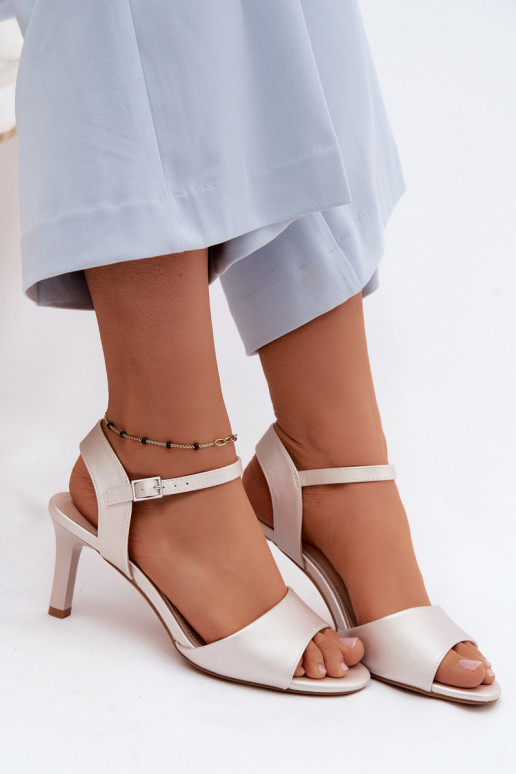 Moteriškos basutės Įjungta Smukłym Obcasie Sergio Leone SK347 sidabro spalvos