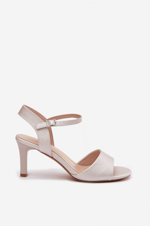 Moteriškos basutės Įjungta Smukłym Obcasie Sergio Leone SK347 sidabro spalvos