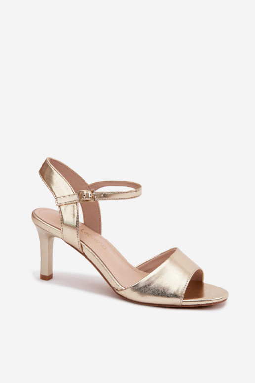 Moteriškos basutės Įjungta Smukłym Obcasie Sergio Leone SK347 aukso spalvos