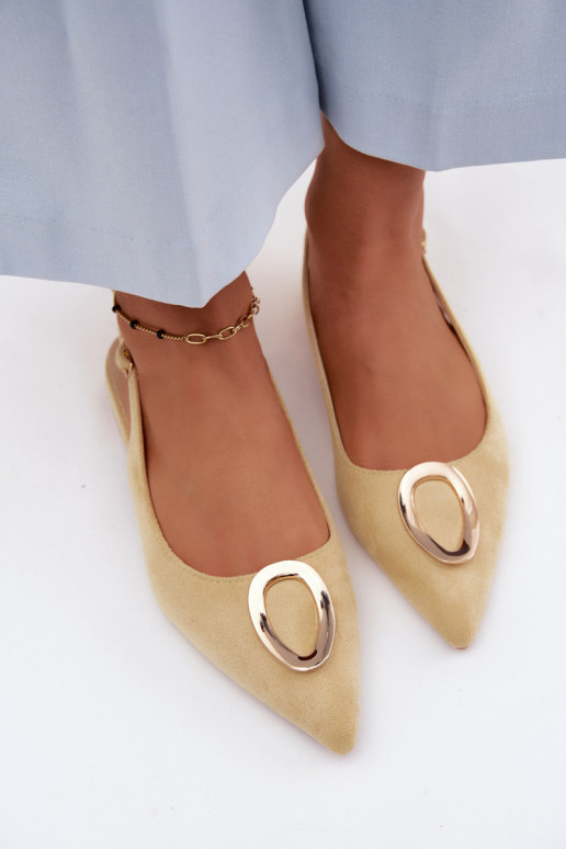 Moteriškos basutės su plačiais kulniukais su ornamentais geltonos spalvos Sparkle