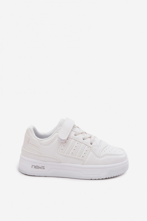 Sneakers modelio batai Vaikiški su lipniais užsegimais baltos spalvos Neressa