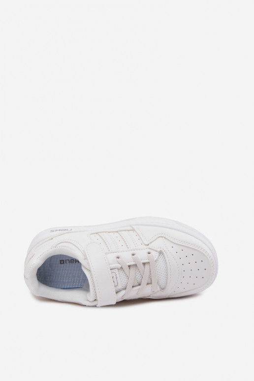 Sneakers modelio batai Vaikiški su lipniais užsegimais baltos spalvos Neressa