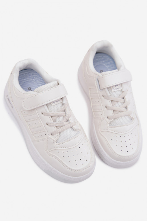 Sneakers modelio batai Vaikiški su lipniais užsegimais baltos spalvos Neressa