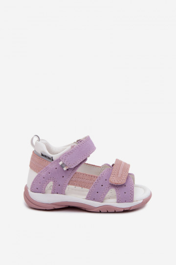 Zomšinės basutės vaikams Bartek 84409-66 violetinės spalvos 2