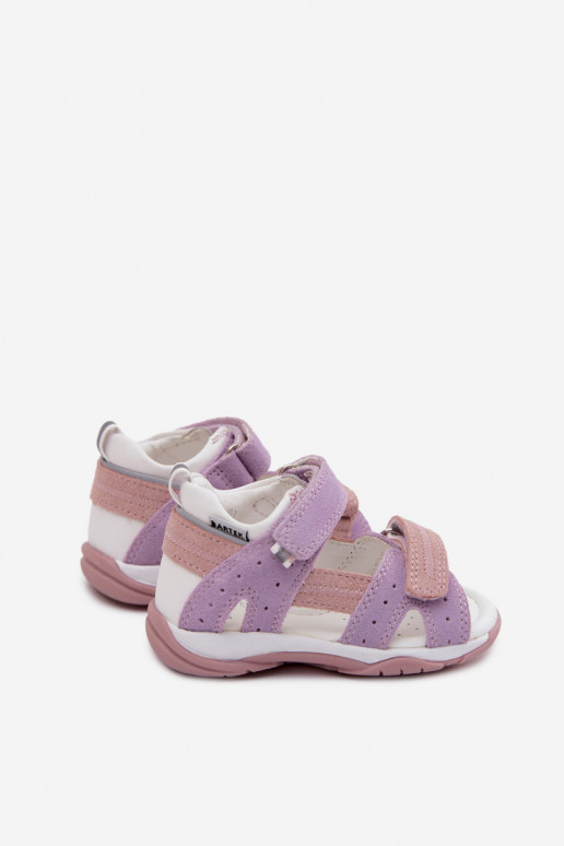Oda Zomšinės basutės vaikams Bartek 84409-66 Violetinės spalvos