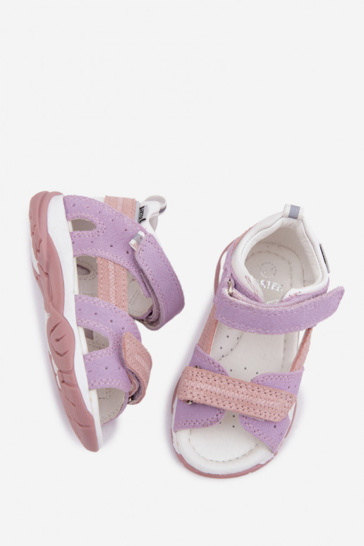 Oda Zomšinės basutės vaikams Bartek 84409-66 Violetinės spalvos