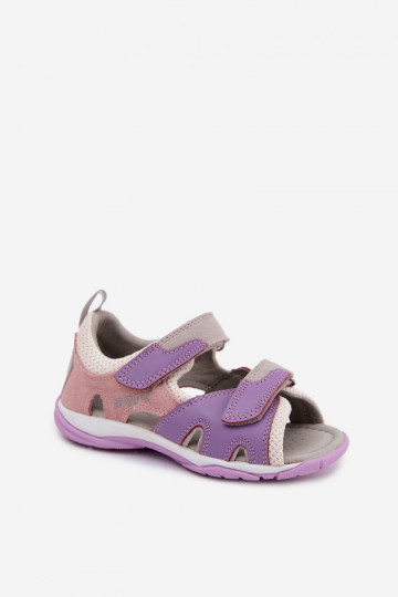 Basutės vaikams odinės Bartek 84413-85 violetinės spalvos