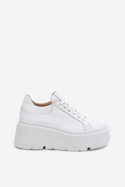 Oda Sneakers modelio batai su platforma Zazoo N1000S3 baltos spalvos
