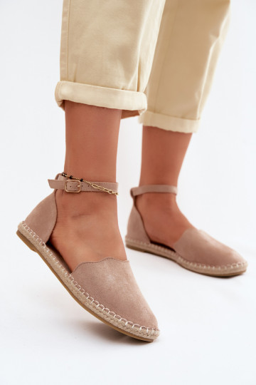 EspadrilėssuImitacji iš zomšosu Vinceza 23-34594 smėlio spalvos 2