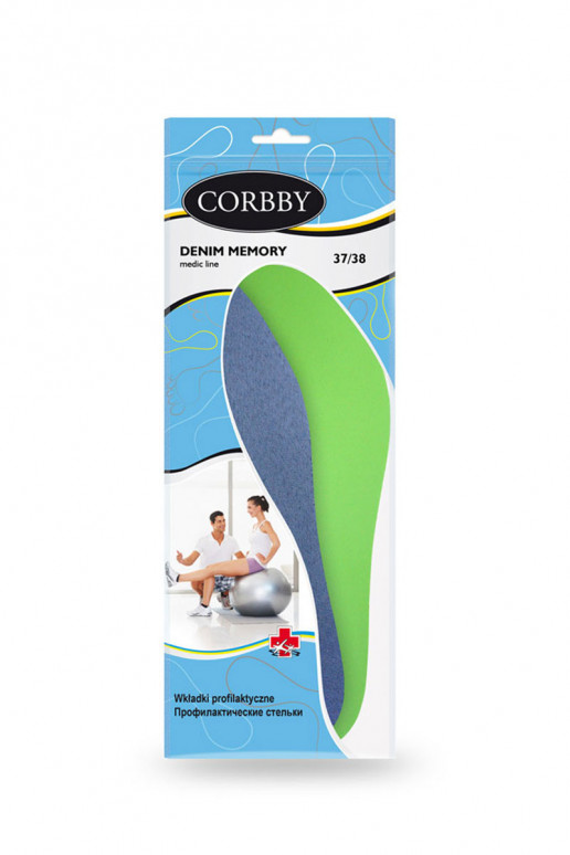 CORBBY DENIM MEMORY vidpadžiai su formos atmintimi