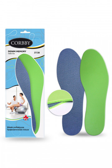 CORBBY DENIM MEMORY vidpadžiai su formos atmintimi 2