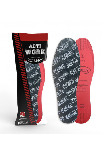 CORBBY ACTI INSOLE vidpadžiai su aktyvuota anglimi 36-46