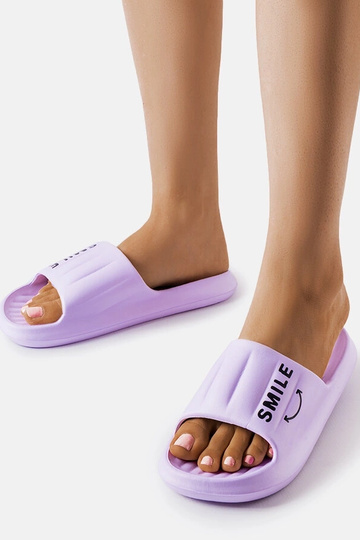 Violetinės piankinės šlepetės Smile 2