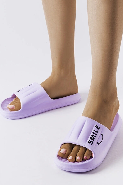 Violetinės piankinės šlepetės Smile