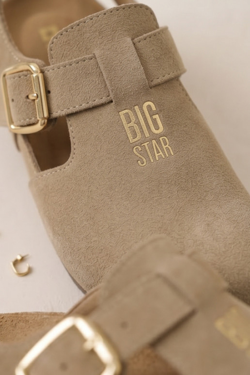 Moteriškos basutės iš natūralios zomšos Big Star TT274542 smėlio spalvos