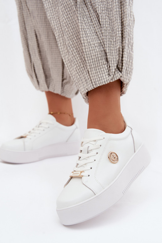 Oda Sneakers modelio batai Moteriškas su platforma baltos spalvos Dainty