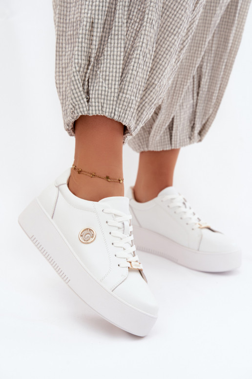 Oda Sneakers modelio batai Moteriškas su platforma baltos spalvos Dainty