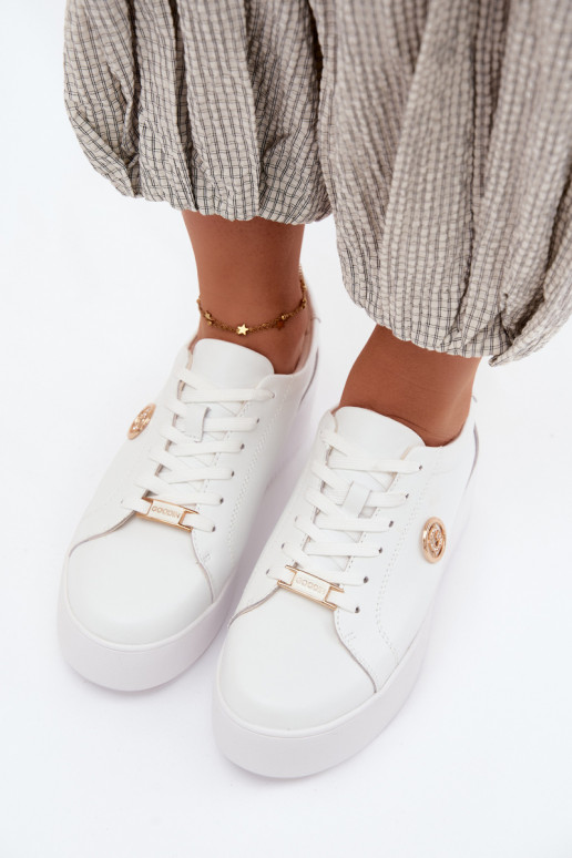 Oda Sneakers modelio batai Moteriškas su platforma baltos spalvos Dainty