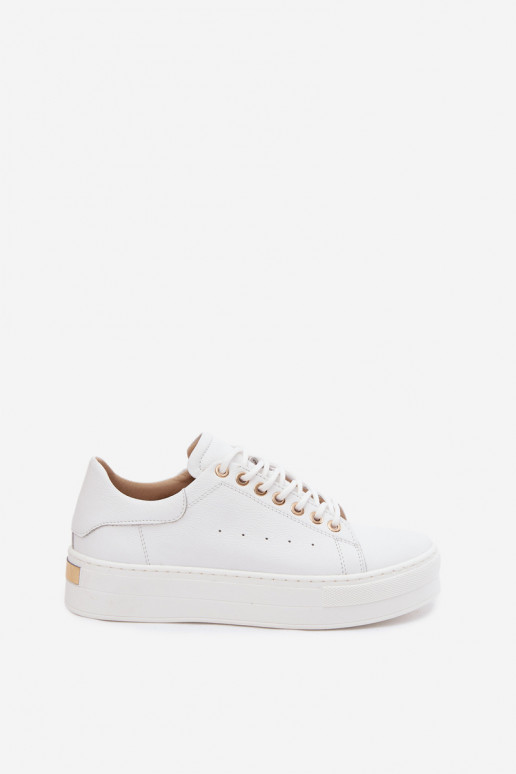 Oda Sneakers modelio batai Moteriškas su platforma Zazoo N408S7 baltos spalvos