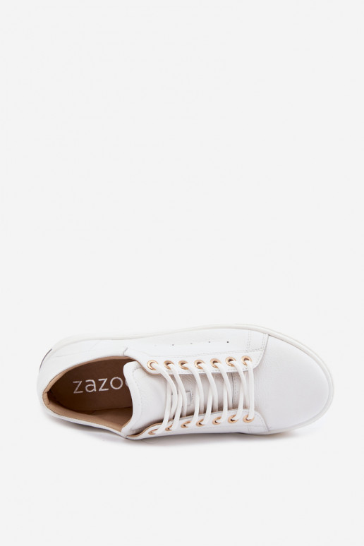 Oda Sneakers modelio batai Moteriškas su platforma Zazoo N408S7 baltos spalvos