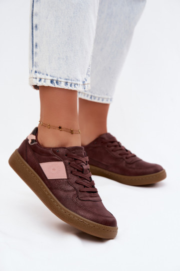 Blizgantys sportbačiai moterims Big Star UU274016 bordo spalvos 2
