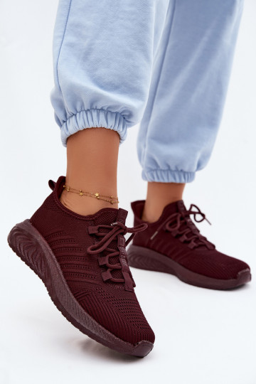 Įsispiriami sportiniai bateliai moterims Big Star UU274053 bordo spalvos 2