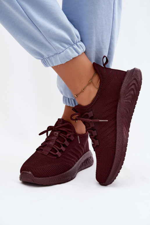 Įsispiriami sportiniai bateliai moterims Big Star UU274053 bordo spalvos