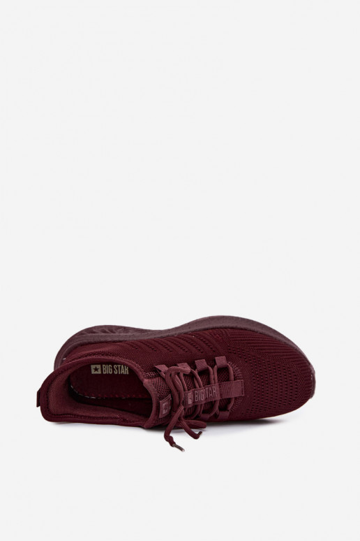 Įsispiriami sportiniai bateliai moterims Big Star UU274053 bordo spalvos