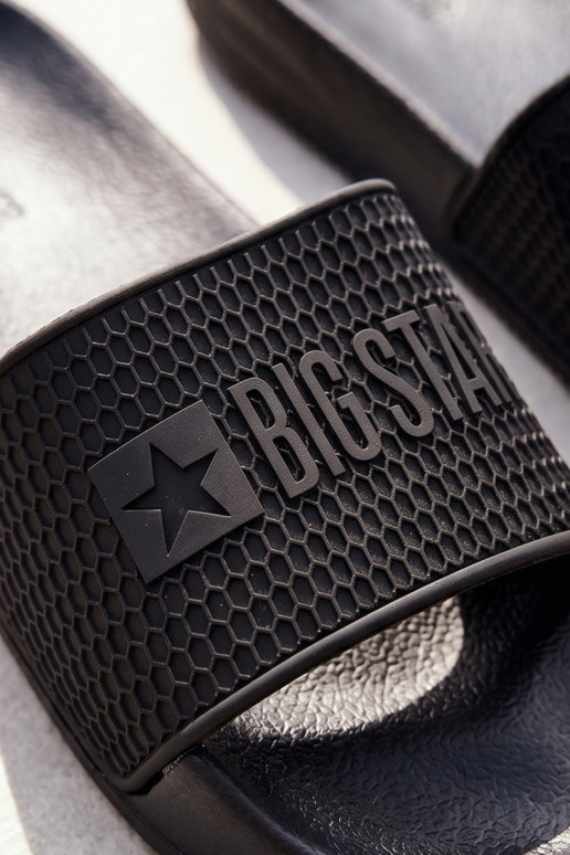 vyriškos šlepetės ant lengvo pado Big Star SS174356 juodos spalvos