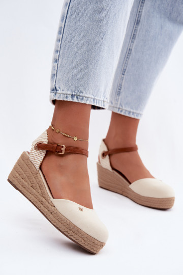 Smėlio spalvos espadrilės su platforma 2