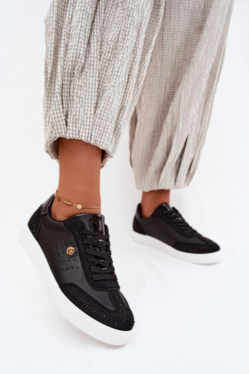 Sneakers modelio batai Moteriškas Su dekoracija juodos spalvos Soothe