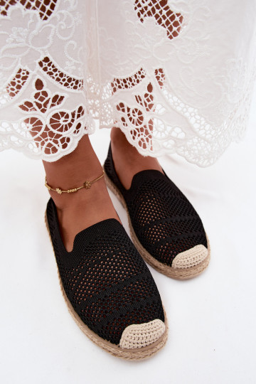 Juodos ažūrinės espadrilės Candessa 2