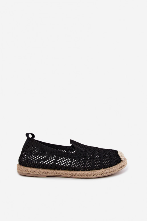 Juodos ažūrinės espadrilės Candessa