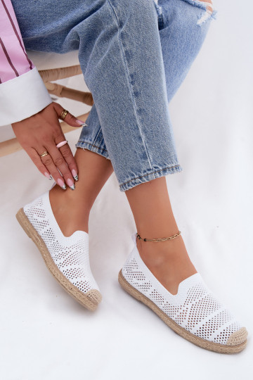 Ažūrinės baltos espadrilės Candessa